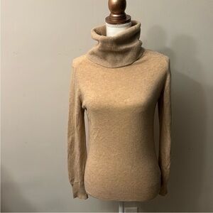 Lyle & Scott Tan Cowl Neck Sweater